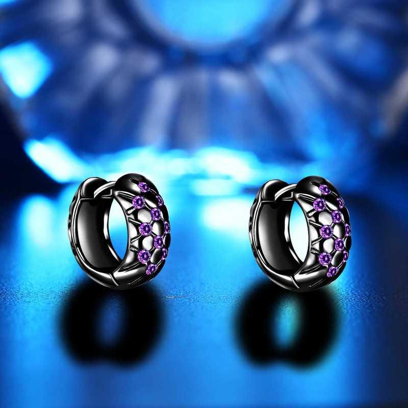 Sace Gems Klasické fialové náušnice se zirkonem 3A pro ženy jako dárky na svatbu