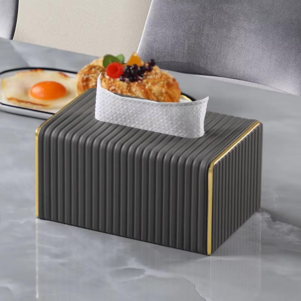European Style Napkin Holder High Quality Paper Storage Container Streak Tissue Box Dining Table