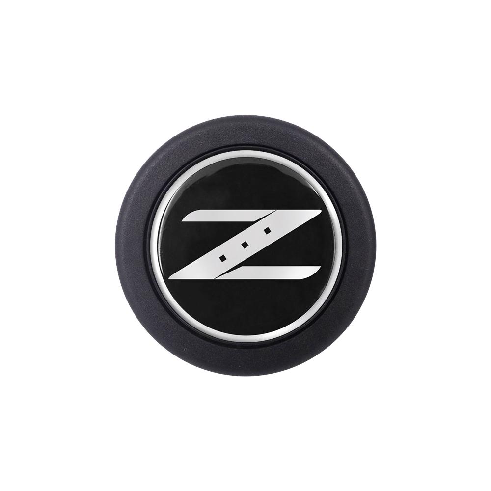 Universell JDM 1 Stück Silber Z Hupenknopf Auto Hupe Rennwagen Lenkrad Hupenknopf Abdeckung Fairlady Z34 Für NISSAN Auto Styling