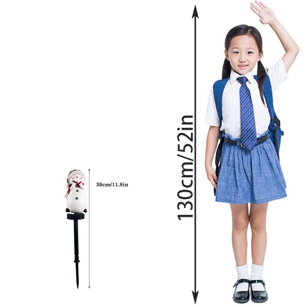 3Pack Solar Stake Lamp Christmas Snowman Lawn Lamp Courtyard Lamp Waterproof Holiday Decoration Atmosphere Landscape Lamp