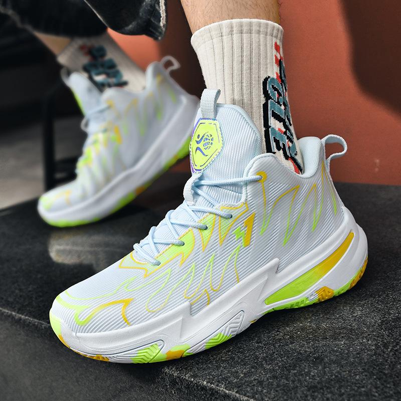 2025 large size 45 basketball shoes men's mandarin ducks new high-top sports shoes youth training actual basketball shoes