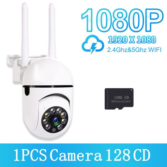 200W 5Ghz a 2,4GHz Wifi IP kamera HD 1080P IR plnobarevné noční vidění Zabezpečení Venkovní bezdrátová sledovací kamera AI Sledování člověka (1/2/4 ks)