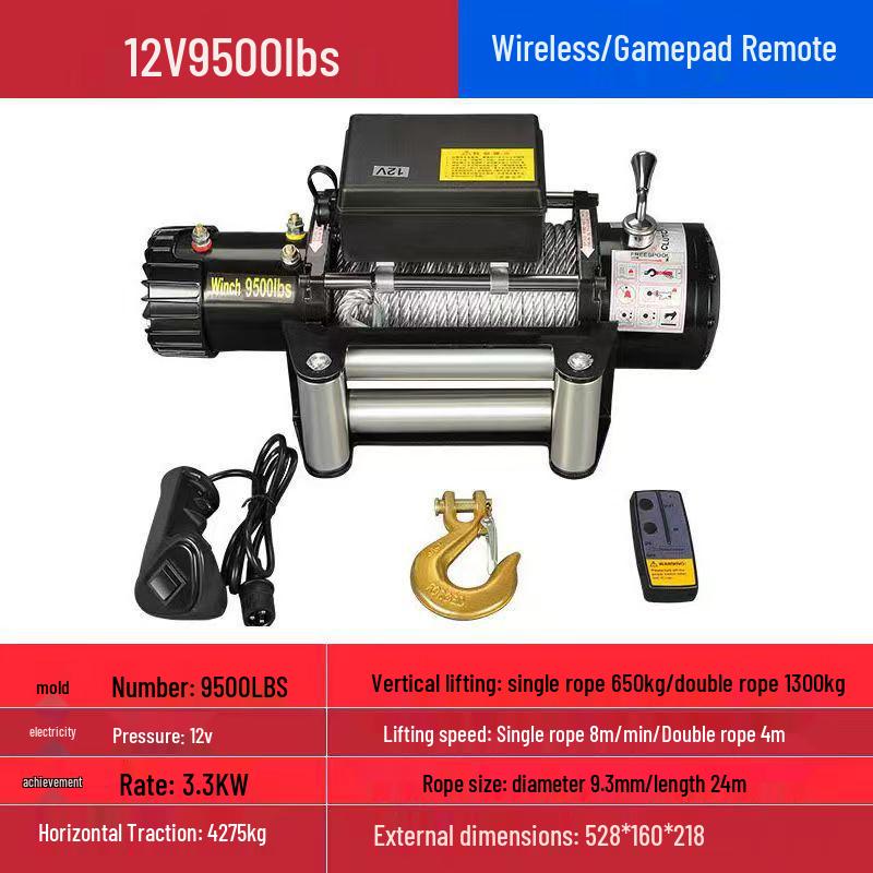 12V/24V Electric Off-Road Car Winch & Hoist