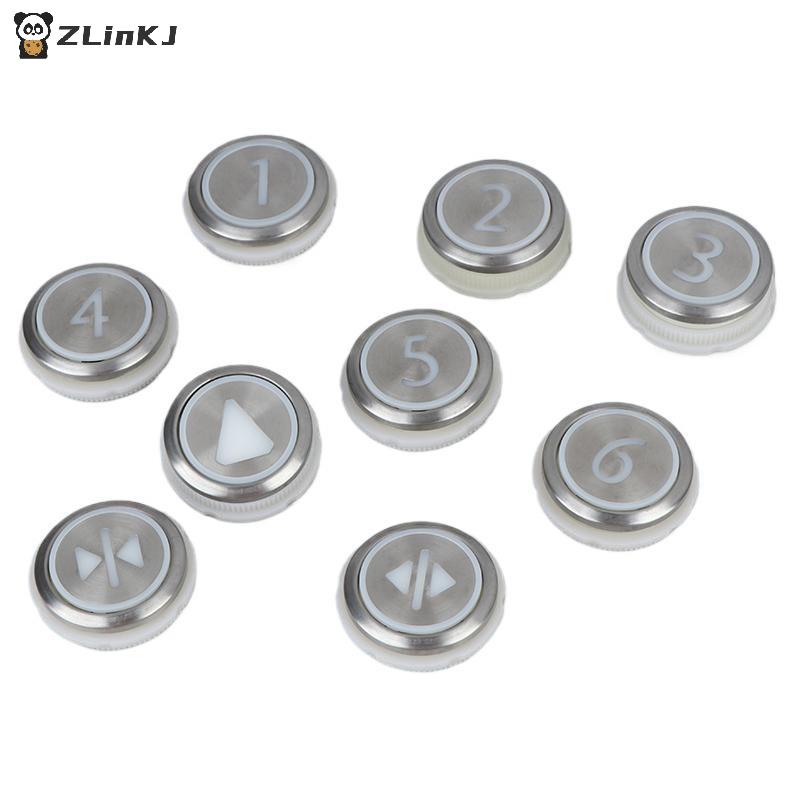 1PCS Elevator Buttons For Round Stainless Steel Elevator Buttons / Digital 1-6 Buttons / Up Buttons / On/Off Buttons