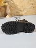 Women's Thick-Soled Martin Boots: 2025 Autumn/Winter Round Toe Lace-Up with Buckle, British Style