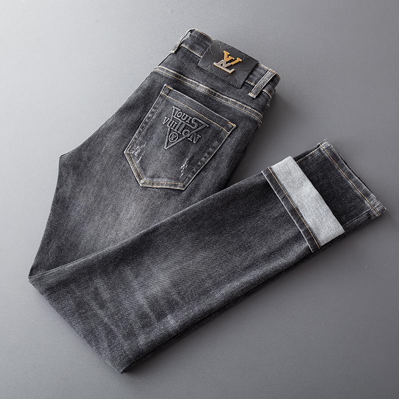 Autumn and Winter Jeans Men's Korean Version Stretch Slim Feet Casual Pants