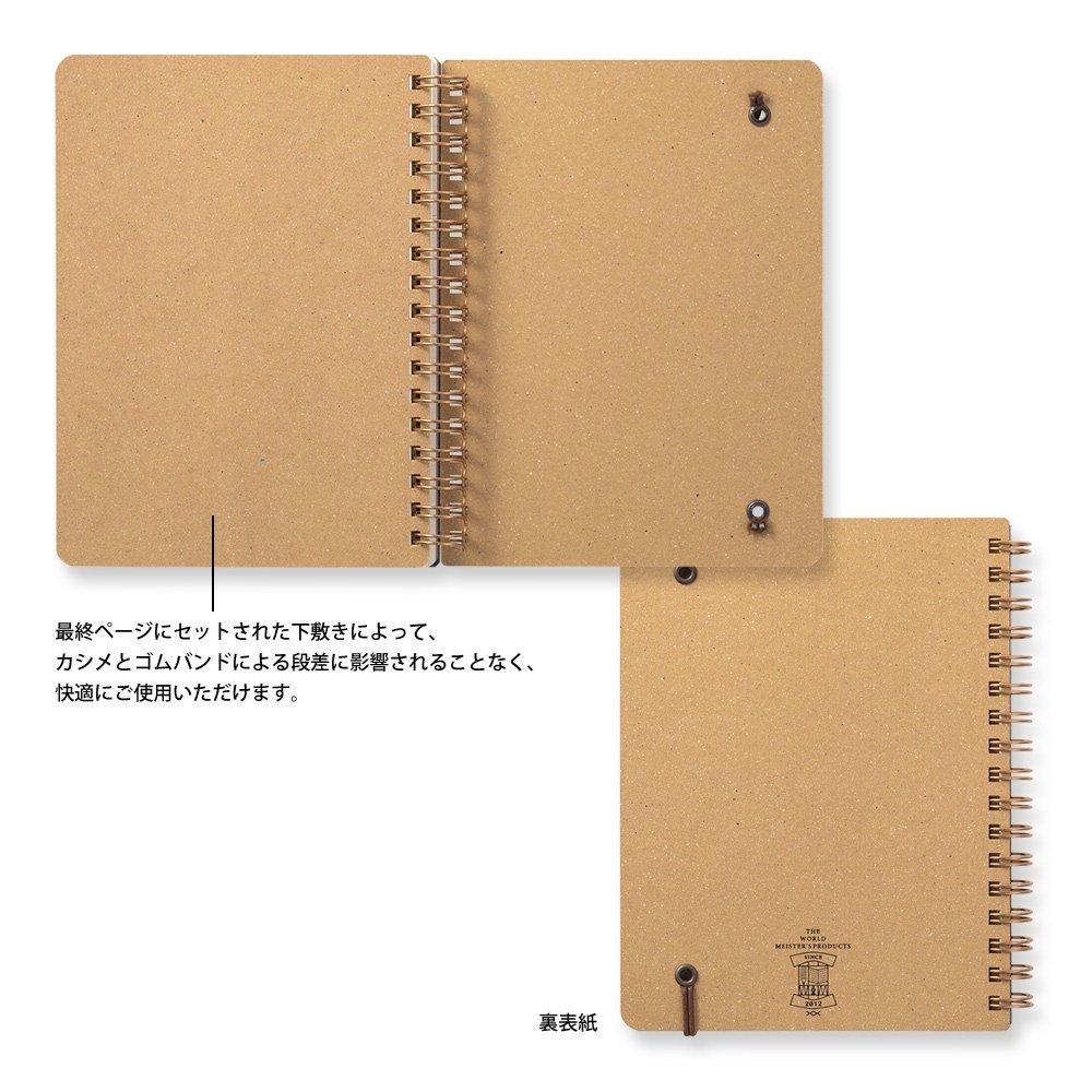 DESIGNPHIL MIDORI Grain Spiral Notebook B6 Dark Brown 15223006