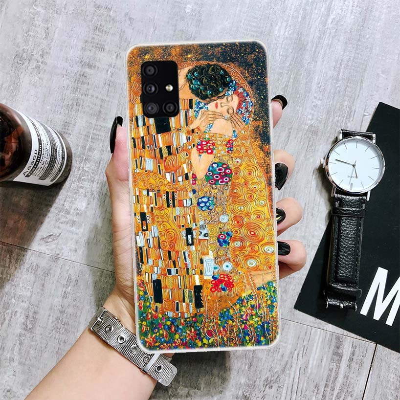 

Чехол для телефона Kiss by Gustav Klimt для Samsung Galaxy A52 A53 A12 A13 A22 A23 A32 A33 A72 A73 A42 A02S A03S 5G A50S Cover Coq Samsung A03S
