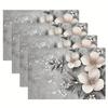 Set da 4 sottobicchieri a tema Floreale, Design Tovaglia Sottobicchiere 12X18 Pollici, Adatto per Decorazione Cucina Ristorante, Decorazione Casa, Cena di Famiglia