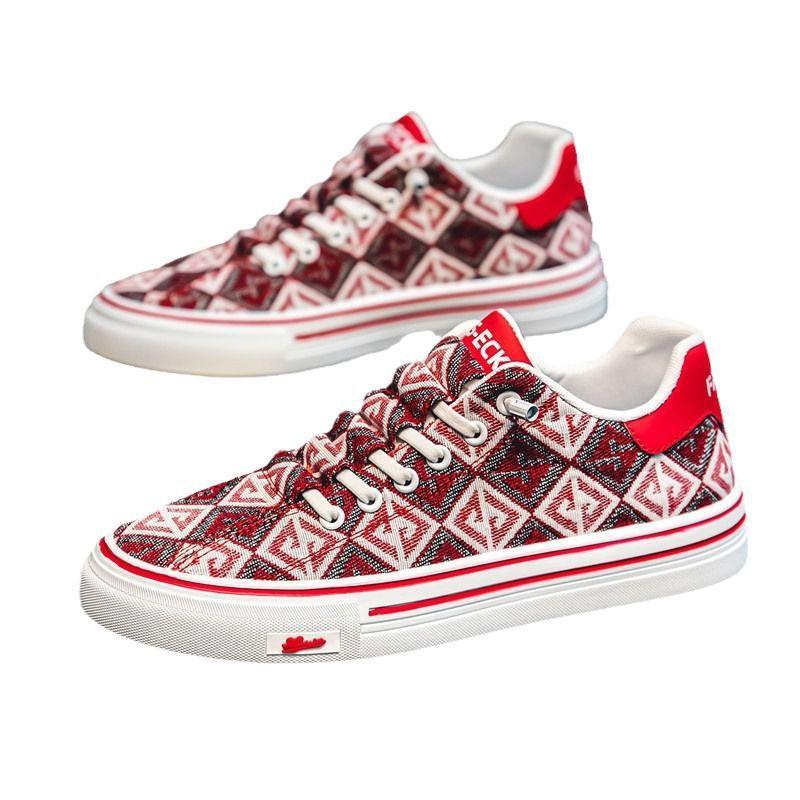 Taoxin canvas is breathable and versatile in summer, niche soft-soled lightweight cloth shoes, flat one-pedal sports canvas men's trendy shoes