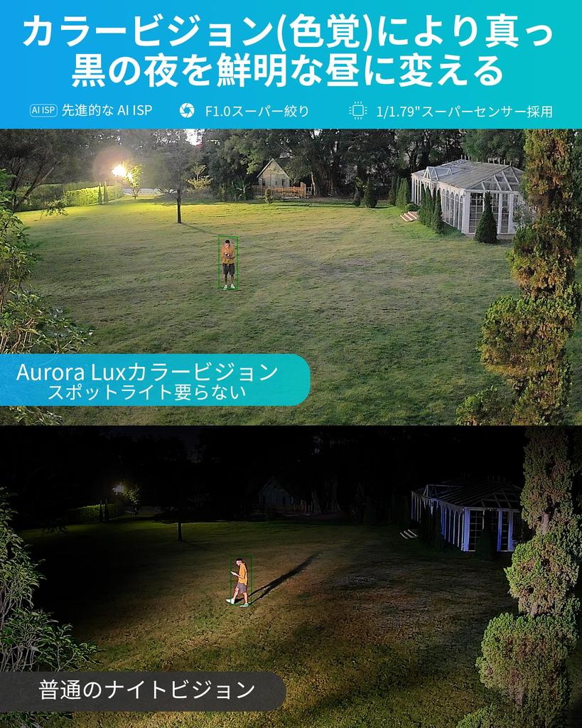 ZOSI 3K 5 Megapixel PoE Security Camera Aurora Lux Surveillance Camera Outdoor Equipped with Technology Full Color Night Vision Shooting Calls iP66