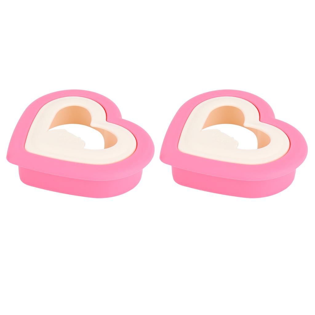 2PCS Sandwich Cutter Bread Mold Heart Shape Cookie Maker Bread Mold for Kids and Family Kitchen Tools