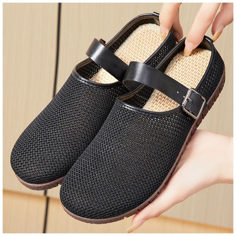 Fashion Women's New Multifunctional Retro Soft Soled Sandals Ins Women's Outdoor Slippers Casual Mesh Bread Head Half Drag Summer Daily