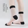 5 Pairs Spring and Summer Thin Transparent Silk Socks Mid-tube Socks Breathable Fashion Stretch Silk Socks for Women