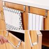 Kitchen Towel Rack Stainless Steel Towel Rack Bathroom Towel Holder Stand Cabinet Door Hanging Organizer Shelf Wall Mounted Bar