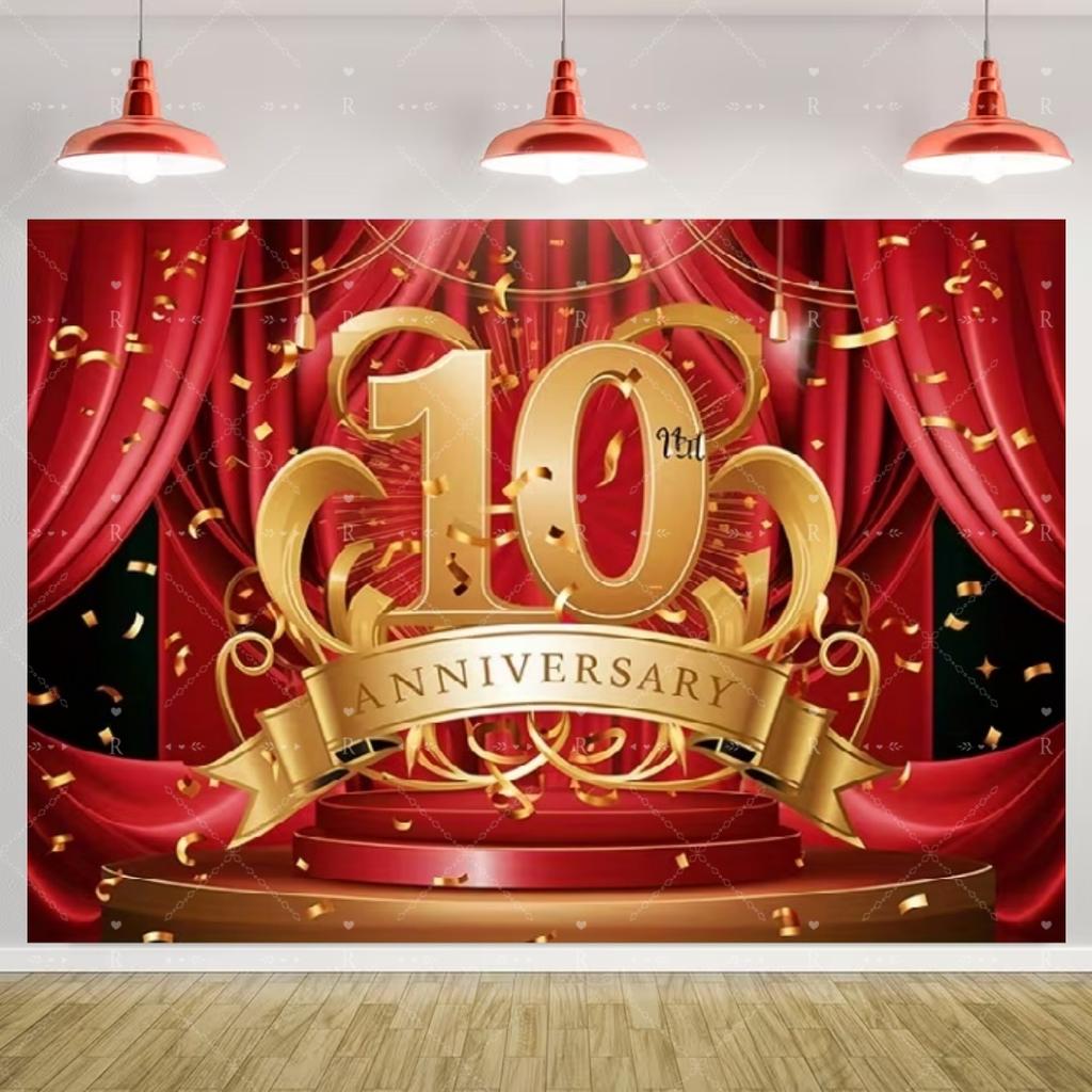 Sfondo a Tema Anniversario Coppia Matrimonio Amicizia Festa di Anniversario Articoli Decorativi Palloncino Banner Rosa Oro