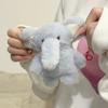 Yousheng Plush Blue Elephant Earphone Case for Airpods 3D Cartoon Fur Animal Headphone Cover for Women Girls