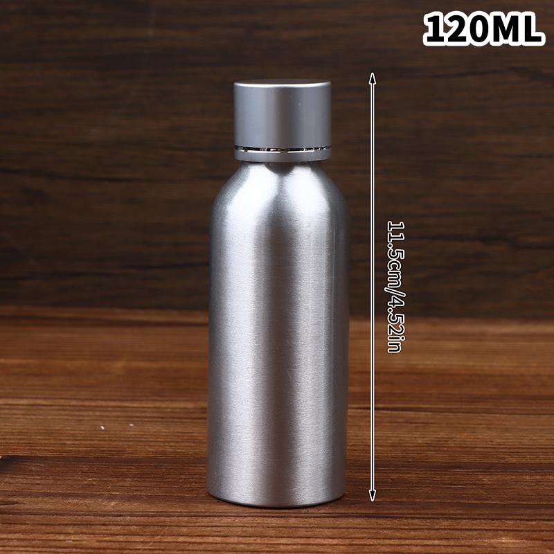 30/50/60/100/120/150/200/250Ml Aluminum Bottle With Lid Cosmetic Refillable Bottles Silver Lid Aluminum Container Travel Bottle