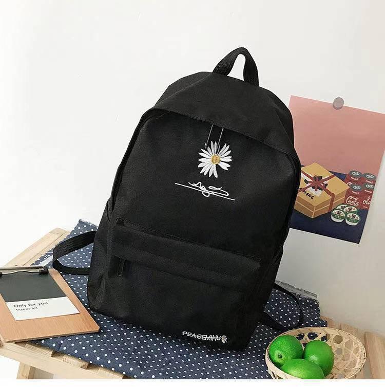Schoolbag1011 New Student Schoolbag Korean Version Small Daisy Backpack Fresh Large Capacity Korean Travel Backpack Night Market