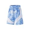 Li Ning Wade Series Simple Versatile Comfortable Mid Waist Five Point Lace Up Basketball Shorts Men Shorts Light-Blue AAPV053-3