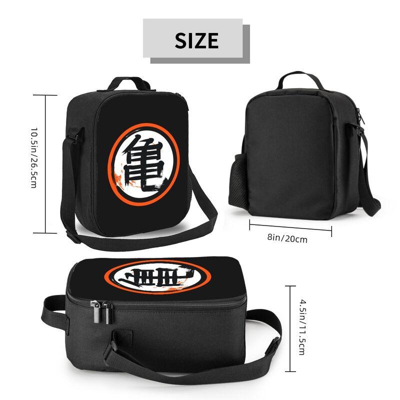 DBZ Kanji Print Insulated Lunch Bag Portable Reusable Thermal Cooler Bento Tote Bag for Adults Boys Girls Work School Picnic
