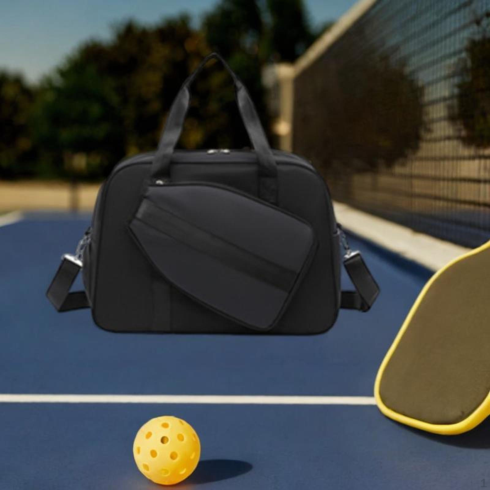 

Спортивная сумка Pickleball Bag, многоцелевая, портативная, большая вместимость, с отделением для обуви, стильная чёрный
