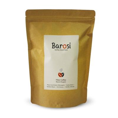 Indischer Kaffee mittlerer Röstung (400 gr), Filterkaffee Mysore Nuggets, Barosi