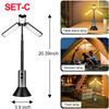 Rechargeable Camping Lantern Flashlight Work Light Multi Mode Portable Hook Hanging Tent Light Outdoor Fishing Emergency Lamp