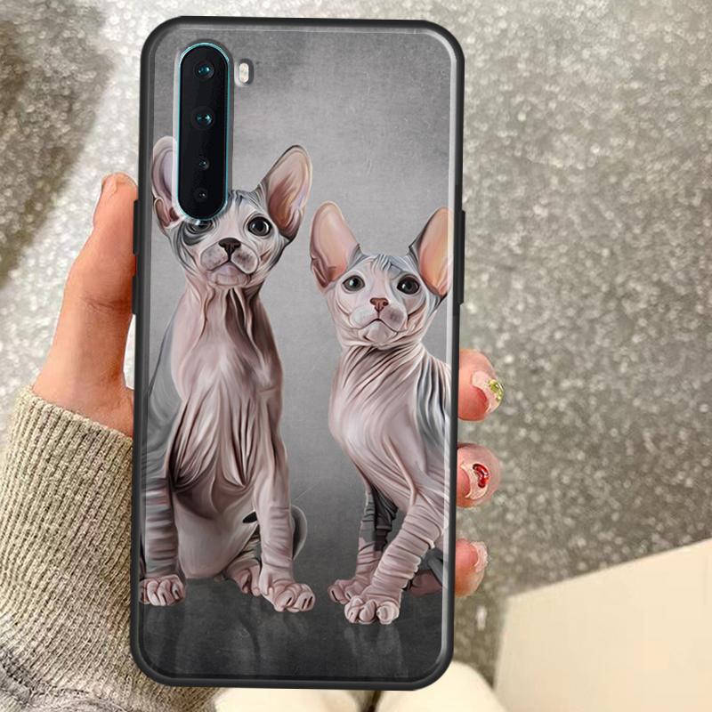Sphinx Cat Printing Drawing Case For OnePlus 13T 10T 8T 10 Pro 15 13 12 11 15R 13R 12R Nord CE 5 2 3 4 Lite N20 N30 Coque