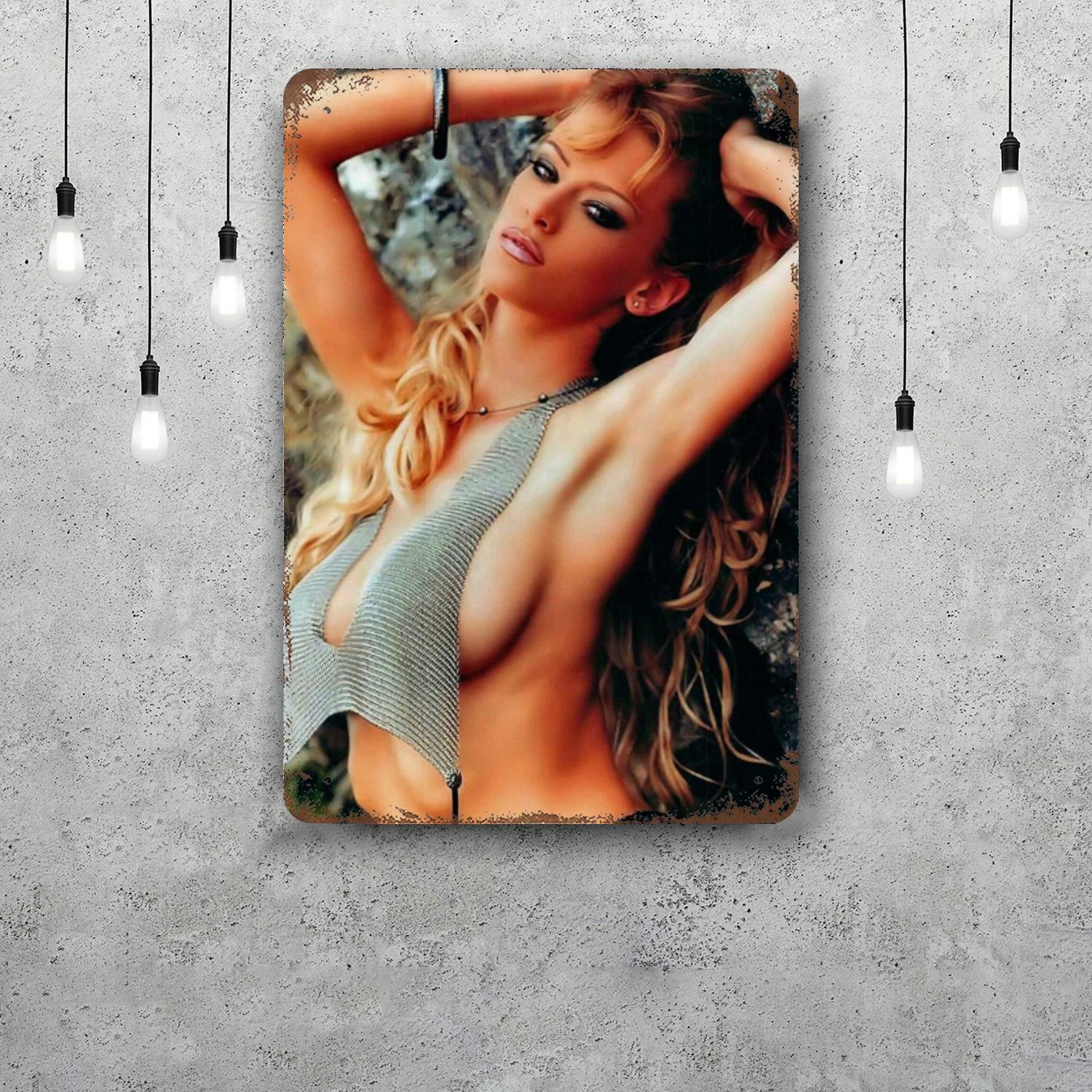 

jenna jameson Metal Signs wall decor Vintage Tin Signs Captain Metal Poster Decor for Bar Pub Club Wall Decoration 20x30cm（7.8x11.8inch）