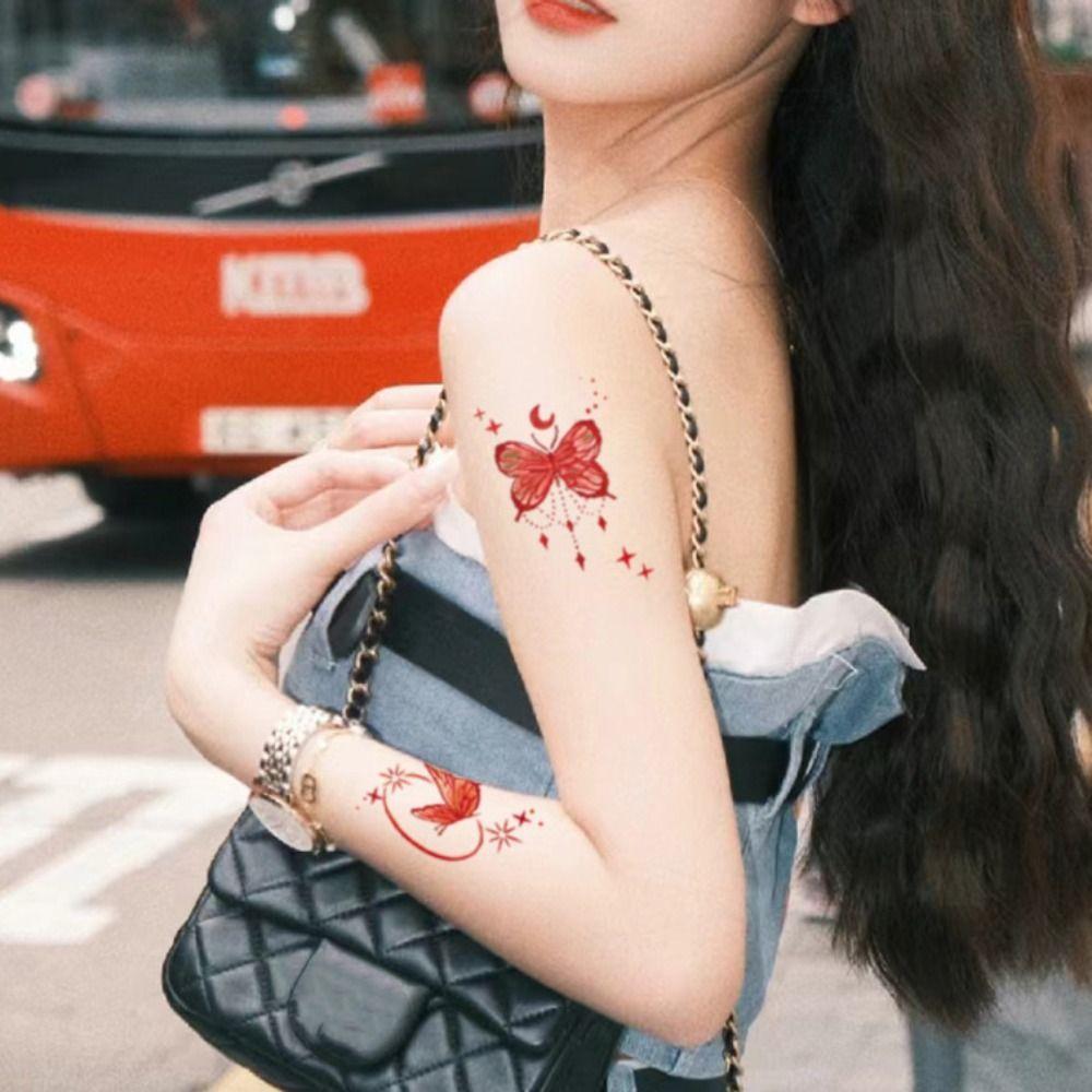 Schmetterling Gesichts-Tattoo Temporäre Tattoos Tattoo-Aufkleber Niedliches Make-up Gesichtsaufkleber Frauen