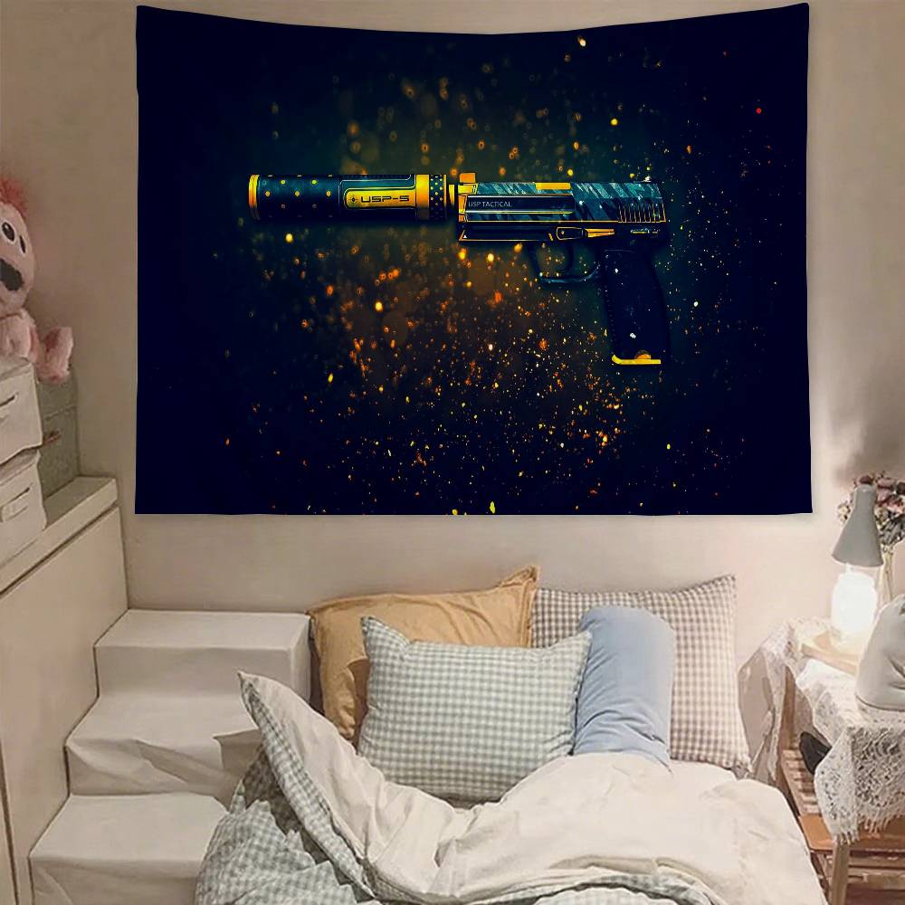 CS GO Tapestry Wall Hanging Tapestry Art Deco Blanket Curtain Hanging At Home Bedroom Living Room Decor