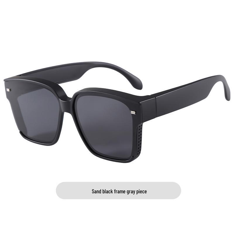 TR Polarized Prescription Sunglasses: Square Frame, UV Protection, Fashionable Driving & Outdoor Glasses.