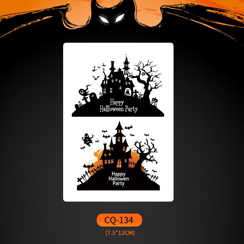 Nuevos Halloween 2024 Pegatinas de Tatuaje de Cara de Boca Grande Aterradoras - Divertido, Impermeable, Maquillaje de Fiesta Colorido