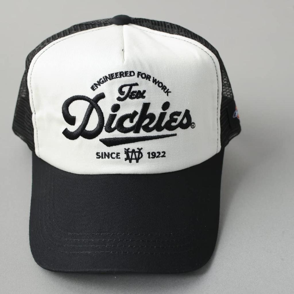 Dickies Mesh Cap with Original American Street Style DK Classic Logo, Unisex, Black, Casual, (Free Size, White)
