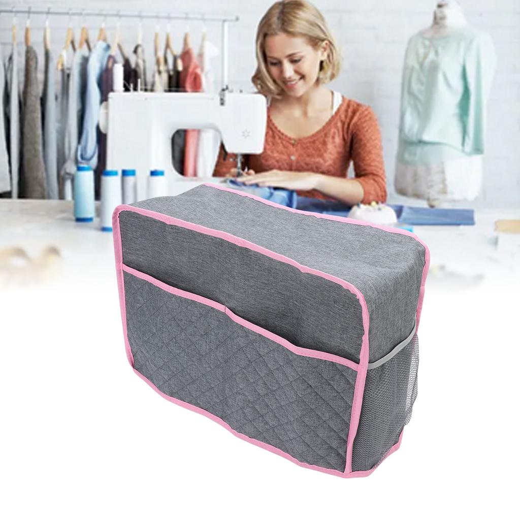 Sewing Machine Cover Foldable Water Proof Sewing Machine Dust Cover with Pockets for Sewing Machine Accessories