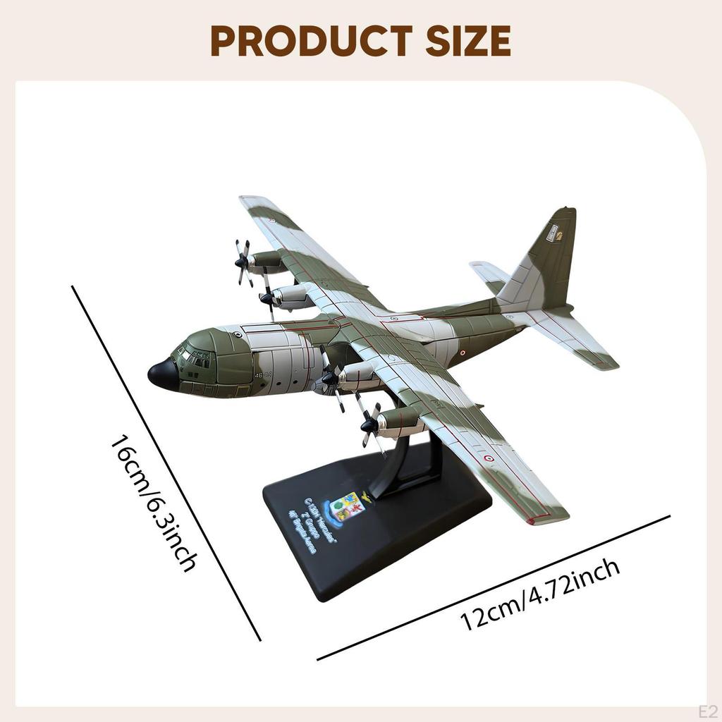 1:250 C-130H Transport Plane Model with Display Stand Ornament Simulation Fighter for