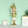 Wooden Nutcracker Soldier Figurine Decorative Ornament Christmas Home Display Desktop Decoration Craft Gift