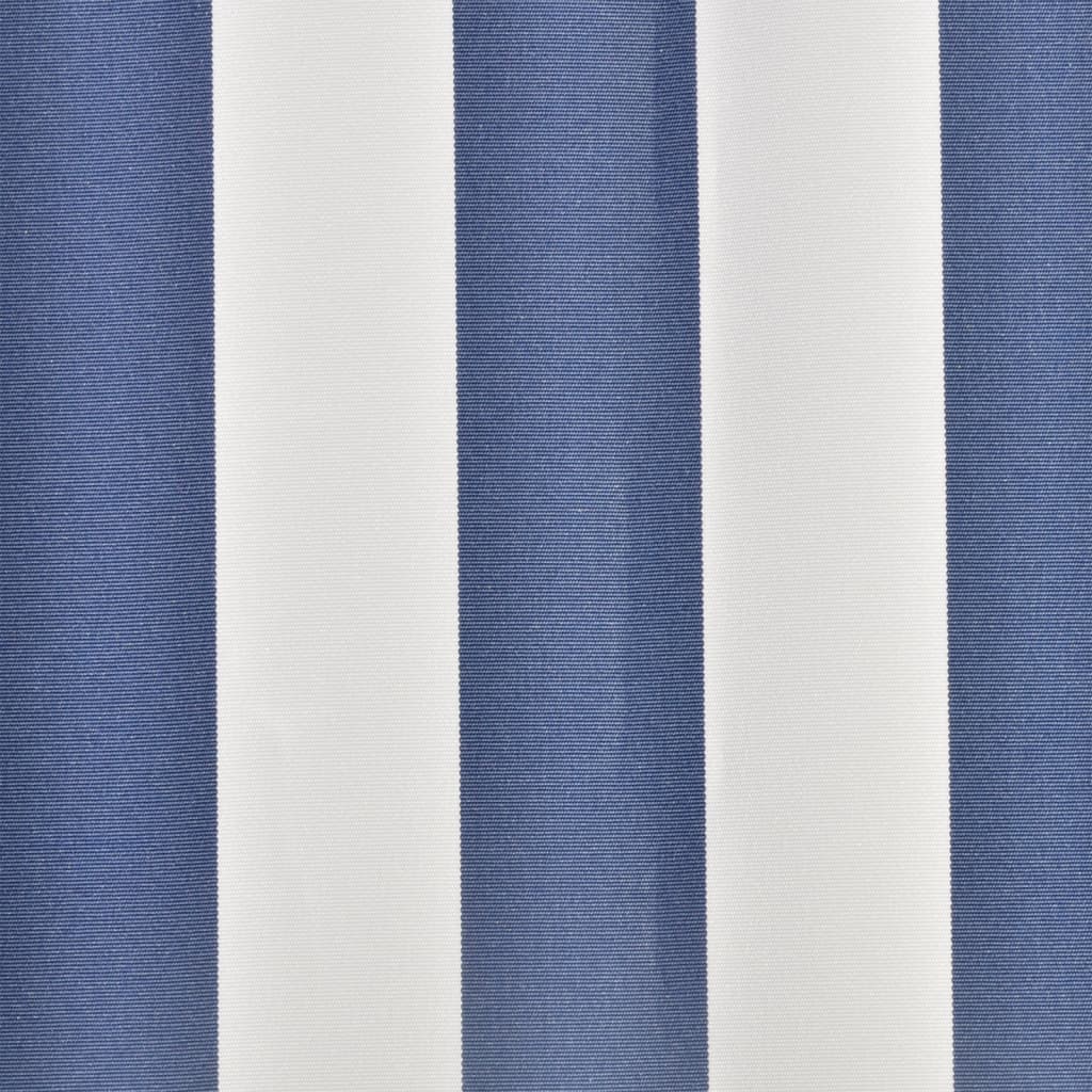 vidaXL Ersatzstoff für Markise Blau und Weiß 380x295 cm Polyester