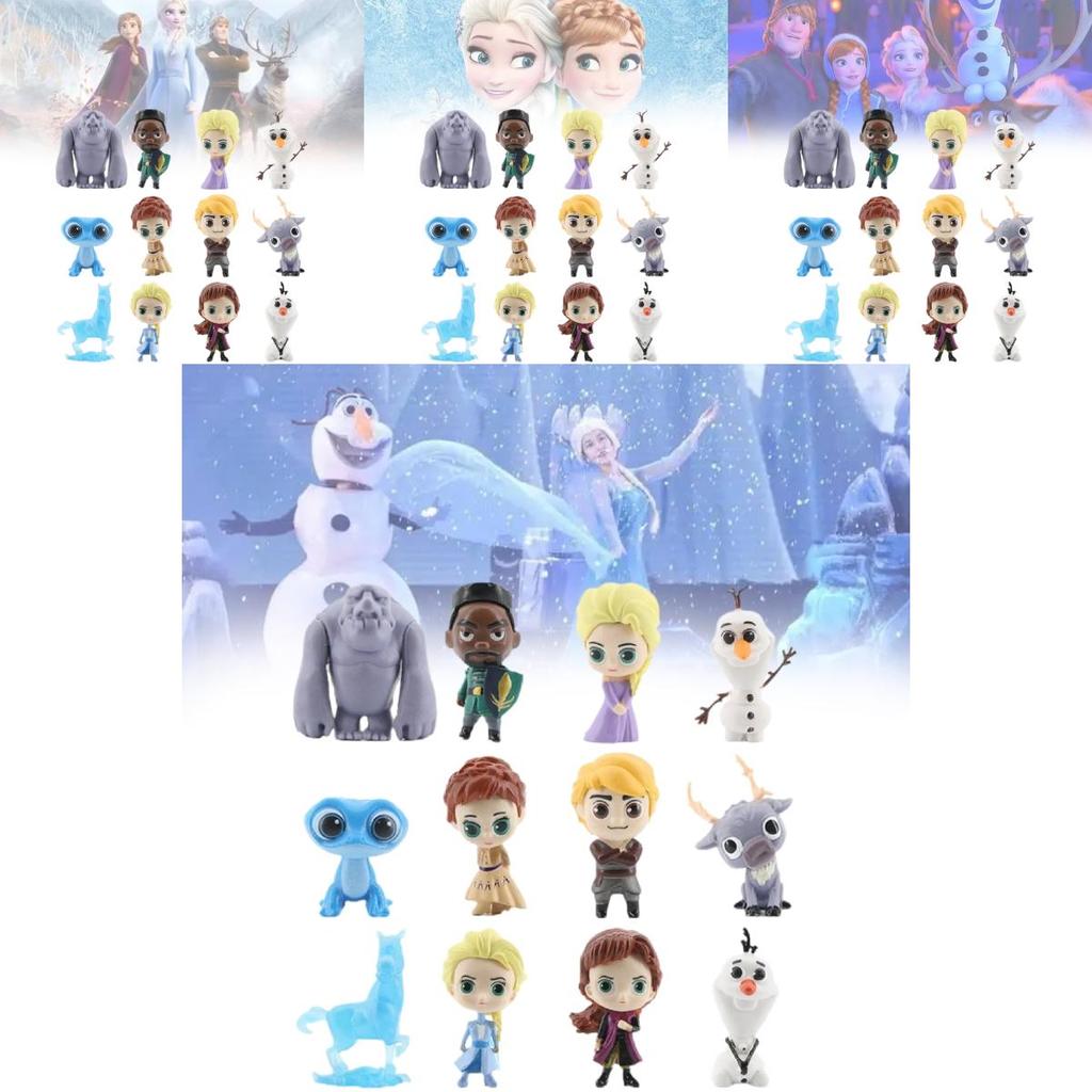 Mini Princess Figurine Set With 12 Adorable Elsa Anna And Olaf Characters For Collectors