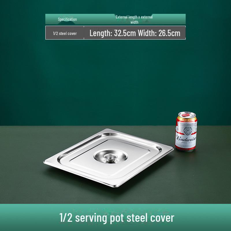 Quadratische Servierschüssel aus Edelstahl mit Deckel für Fast Food, Milchtee, Gewürze oder Hot Pot