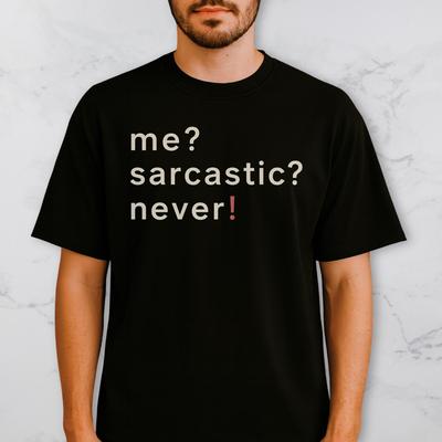Camiseta Sarcástica Nunca Divertida Cita de Sarcasmo Actitud Camiseta