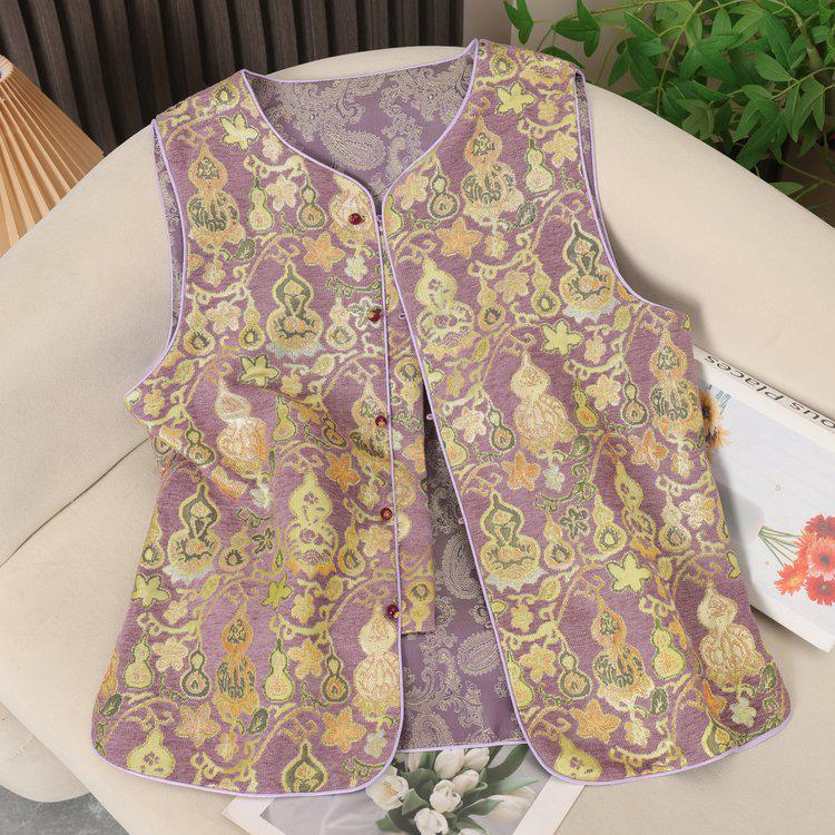 Elegant Spring Embroidered Tang Suit Vest - High-End 2026 Chinese National Style Women s Top XL