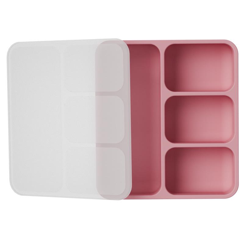 Silicone Suction Cup Placemat & Divided Plate Set for Babies & Toddlers - Includes Fork & Spoon, Food Grade & Heat Resistant.