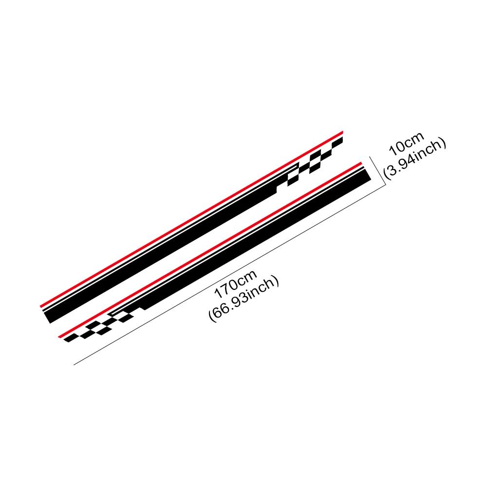 Car Body Side Door Stickers Racing Stripes Vinyl Decals Auto Decoration Accessories For Ford Fiesta MK7 3 Door ST 2008 - 2017