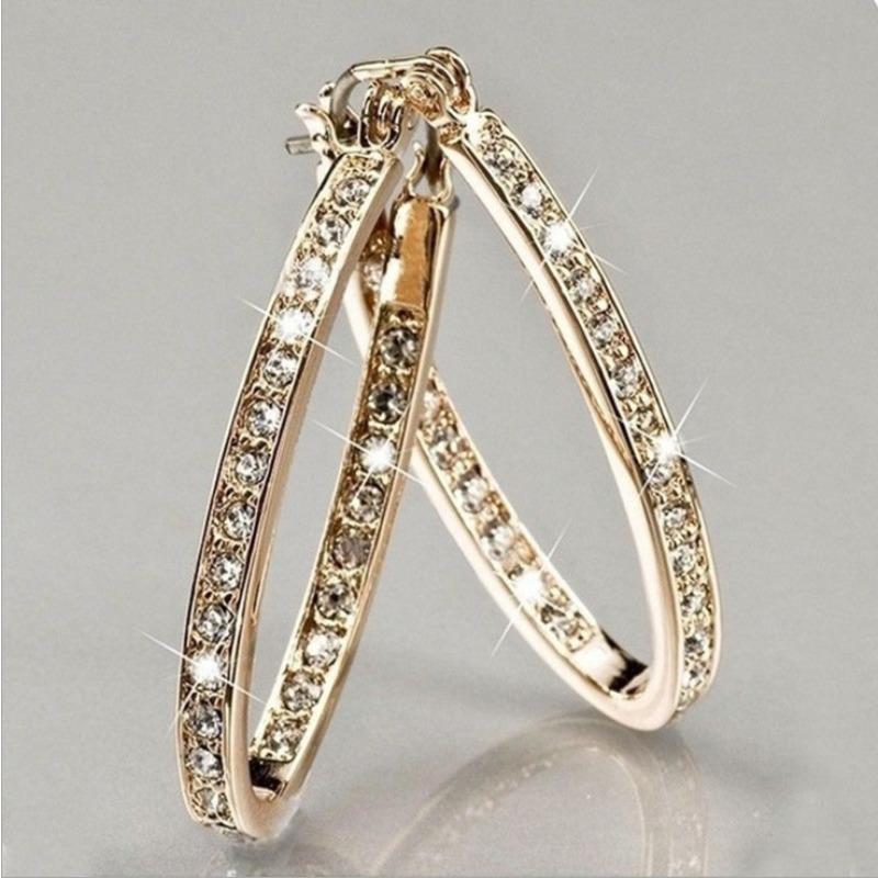 Stylish and elegant ear jewelry, earrings, temperament rings, girlfriend gift birthday золотой