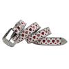 Leren Riem met Aardbeienprint en Strass - Y2K Punk Koppel Modetrend