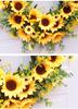 40cm Medium Sunflower Half Circle Wreath