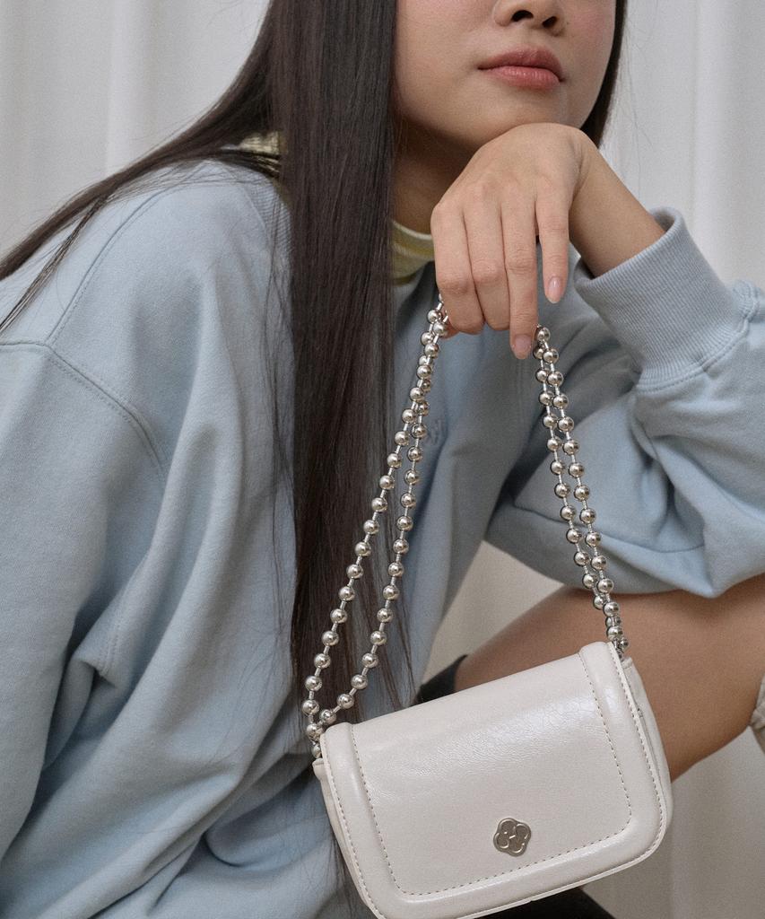 Heeari Poppy Chain Mini Bag_Ivory