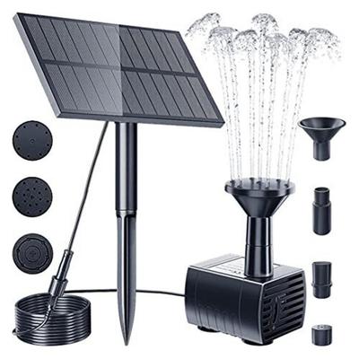 Solar Water Fountain Pump for Small Ponds with 180L/h Maximum Flow Rate